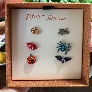 New Betsey Johnson Halloween Stud Earring Set - Multi Color